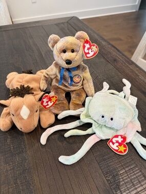 Ty Beanie Babies Collection Bundle of 3 Clubby III, Derby, Goochy 90’s to 2000’s